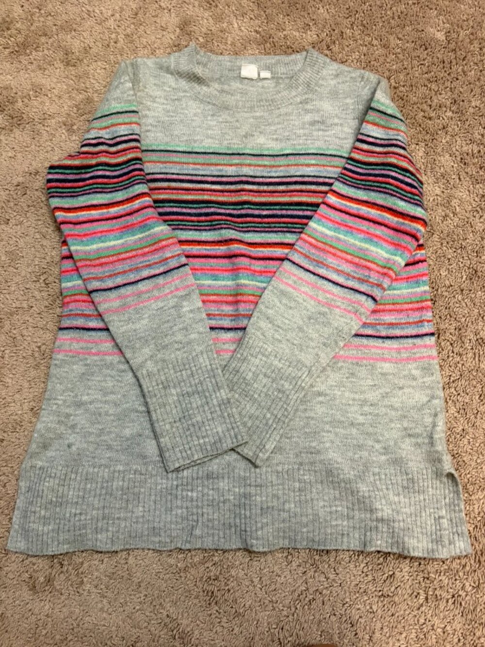 Gap crewneck stripe tunic sweater